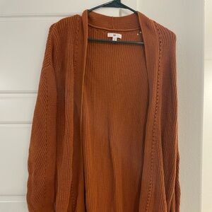 Women's Rust Cardigan Sweater